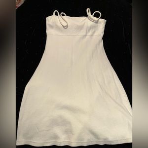 Moda International White Built-In Bra Mini Dress